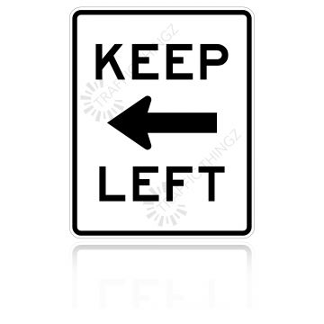 MUTCD R4-8a Keep Left Horizontal Arrow